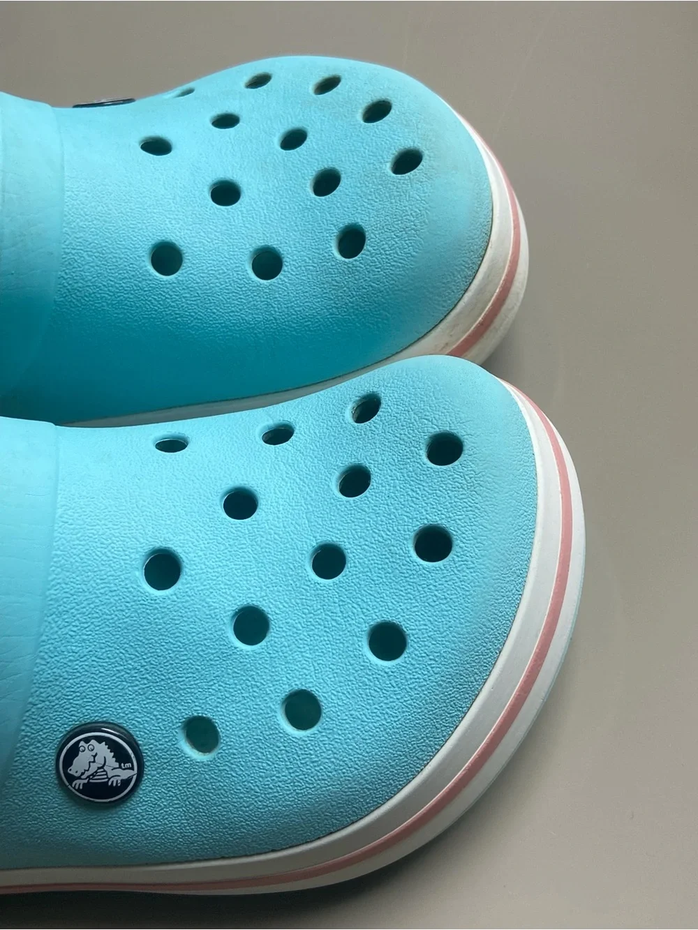 CROCS Kids Aqua Clog with Pink Strap